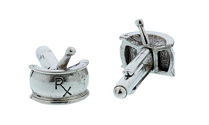 Silver Pharmacy Rx Cufflinks By Classic Cufflinks