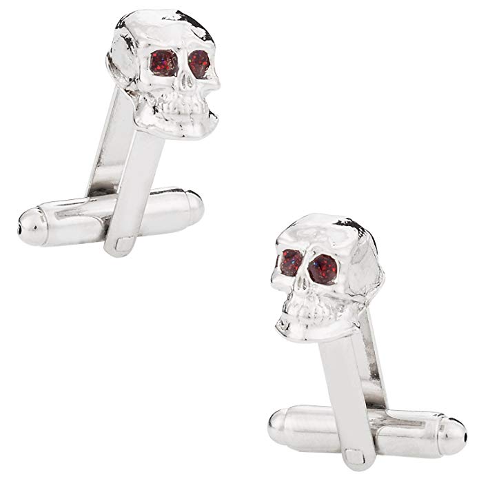Silver Skull Cufflinks with Gift Box
