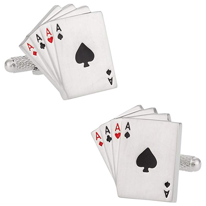 Cuff-Daddy Four Aces Poker Cufflinks with Presentation Box