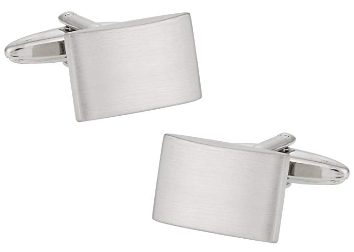 Cuff-Daddy Engraveable Brushed Silver Cufflinks with Presentation Box